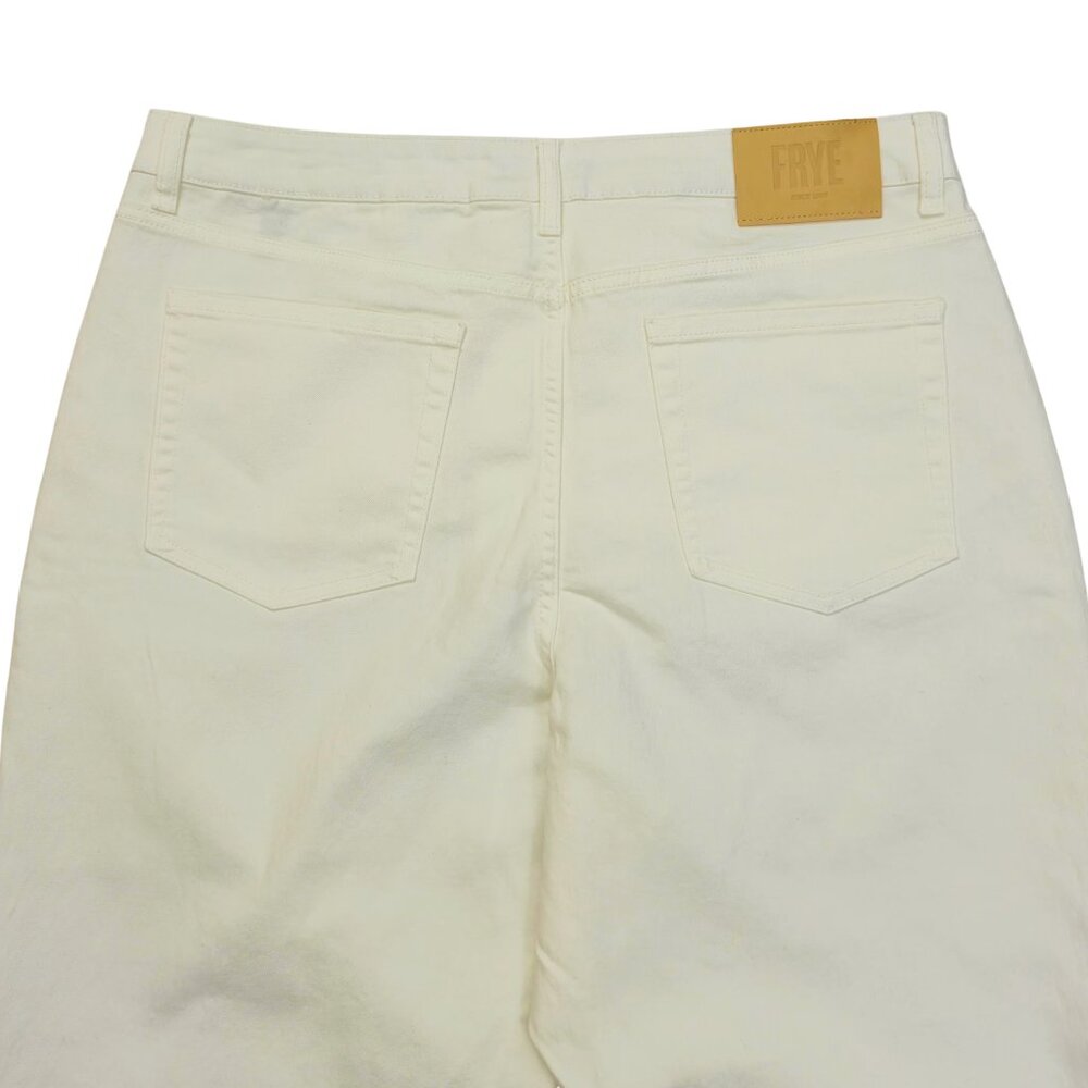 Frye NEW Women's Jeans Size 14/32 Ivory High Rise Cuffed Crop Denim - Picture 7 of 11